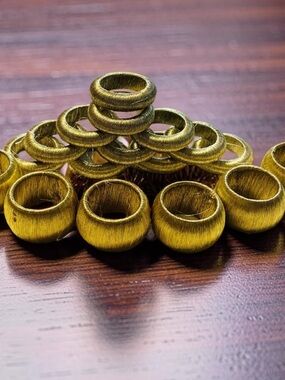 Gold-Tone Wrapped Ring Accessory Napkins Rings - Art Project
